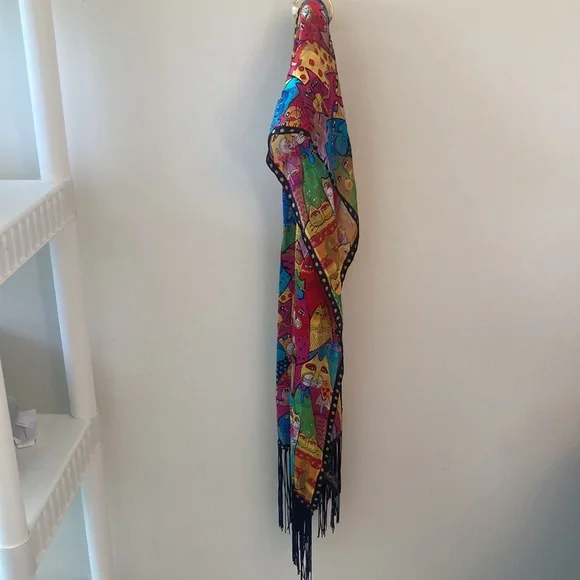 Laurel Burch Signed & Matching Handbag, Charm And Silk Scarf - Picture 12 of 16